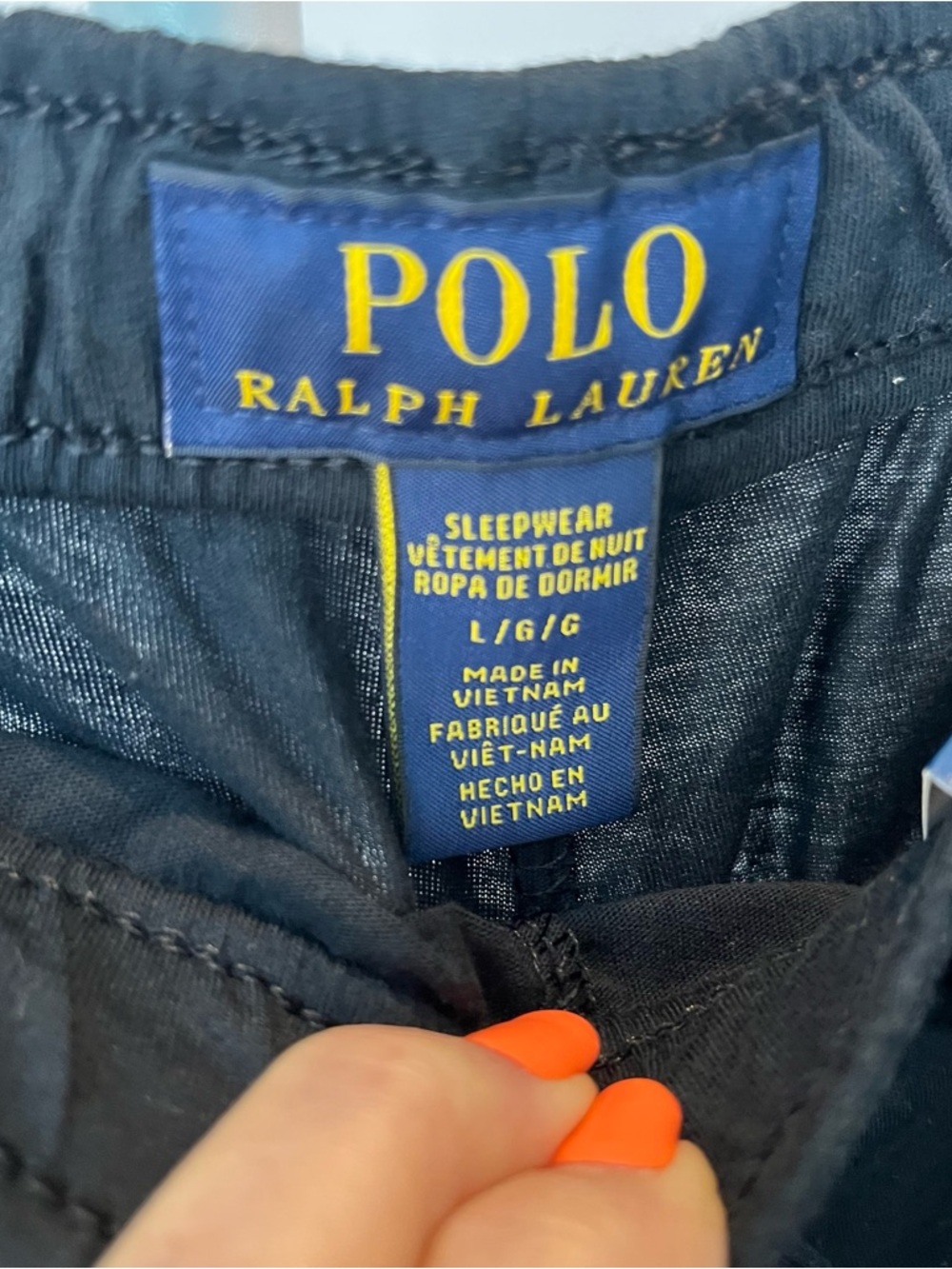 NWT Polo by Ralph Lauren Mens Navy Sweatpants with Yellow Pony-Size Large